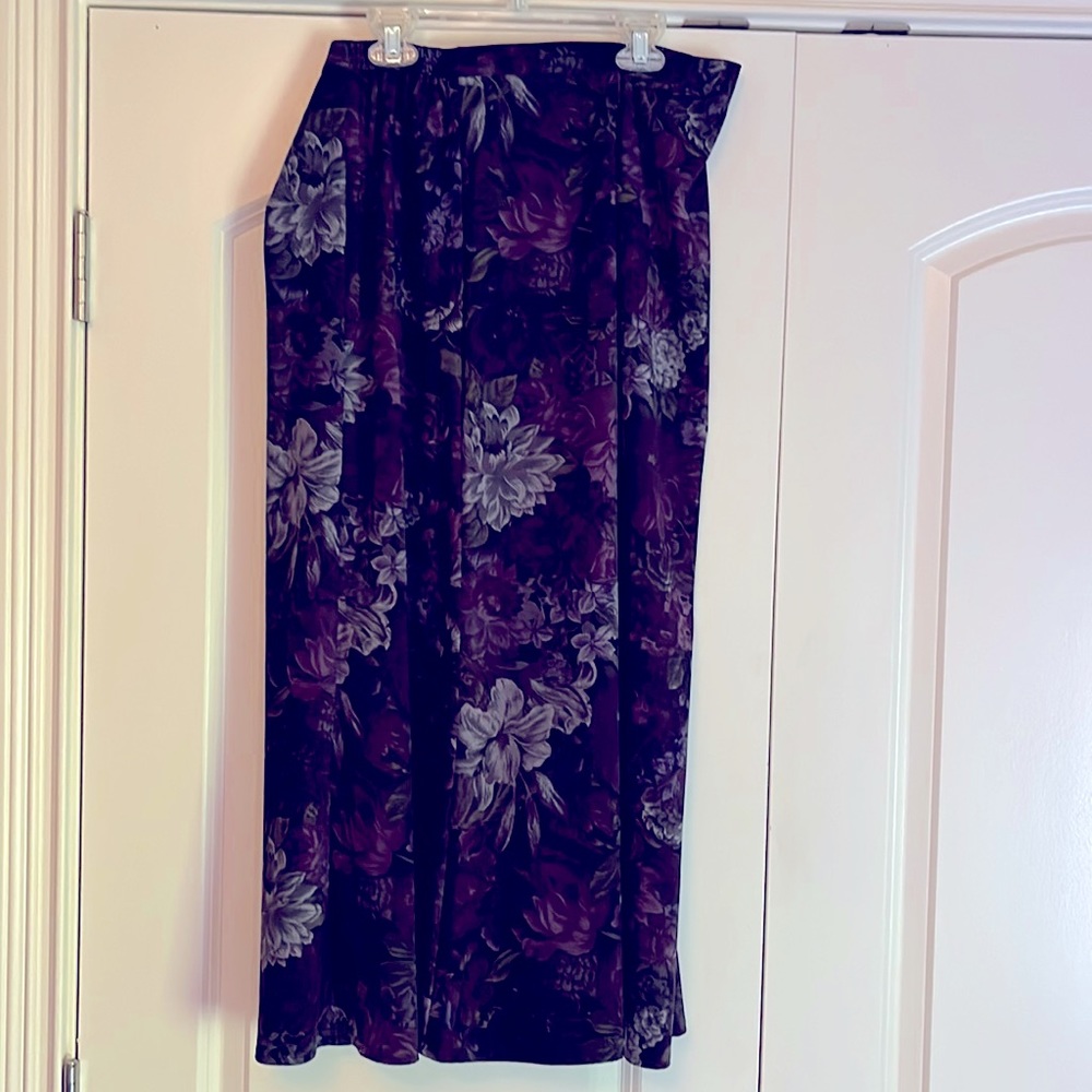 Purple floral skirt